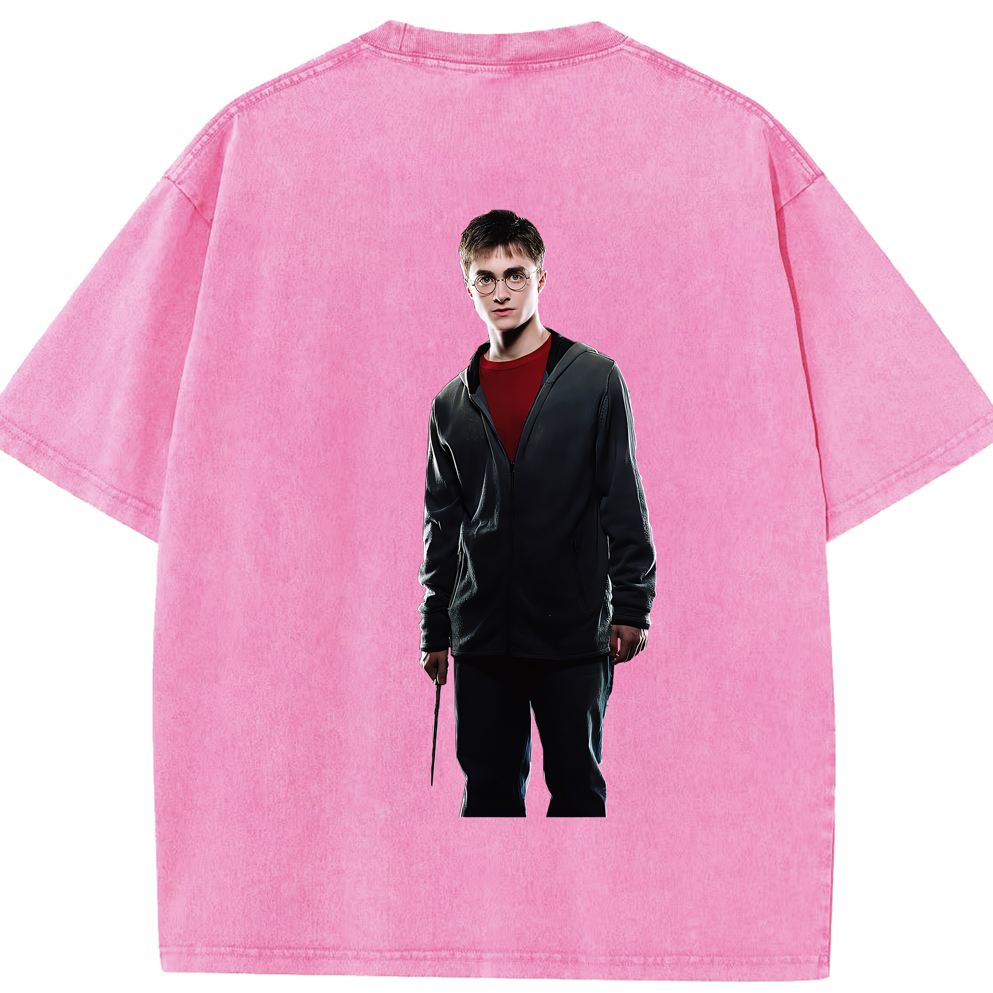 （画像用） Harry Potter ハリー・ポッターシリーズ 綿100% ヴィンテージ風 半袖Tシャツ（背面プリント）